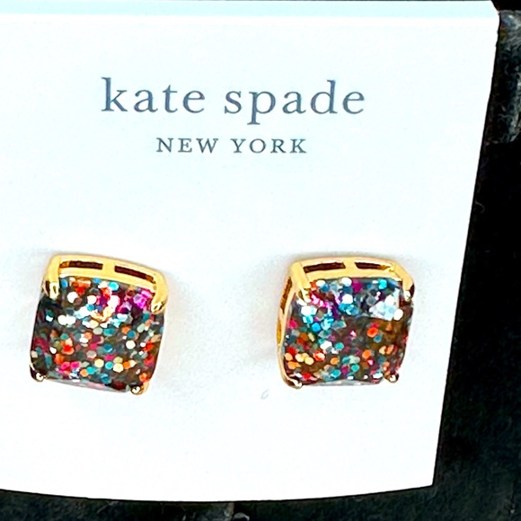 kate spade Jewelry - New Kate Spade - Small MultiGlitter Square Stud Earring